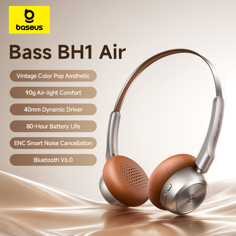 Anc Wireless Over Ear Headphones - 베이스어스 BH1 에어 무선 헤드폰 블루투스