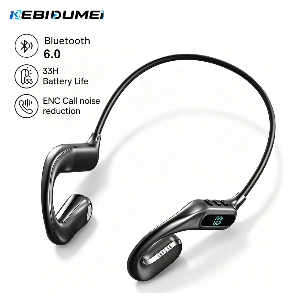Bone Conduction Running Headphones - KEBIDUMEI 오픈 이어 블루투스 6.0 헤드폰