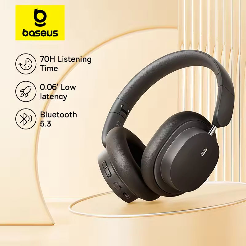Anc Wireless Over Ear Headphones - 베이스어스 보위 D05 무선 헤드폰 3D