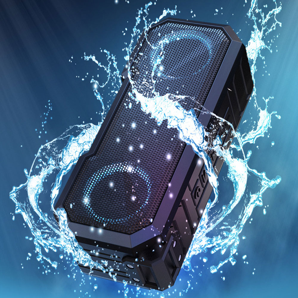 Portable Bluetooth Speaker Waterproof Ipx7 - 휴대용 블루투스 스피커 무선 플래시 라이트