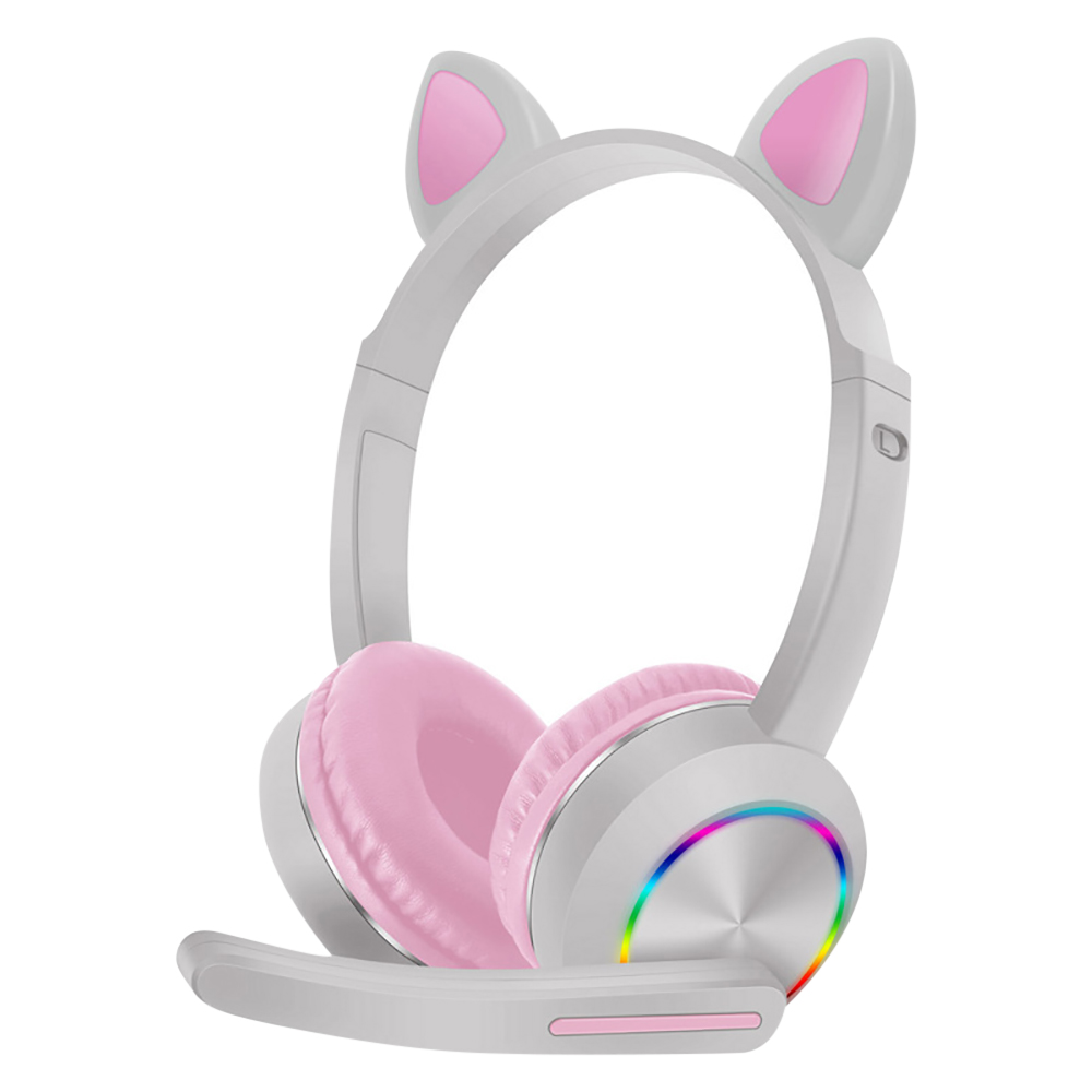 Cat Ear Bluetooth Headset Led - 귀여운 고양이 귀 블루투스 헤드폰, LED