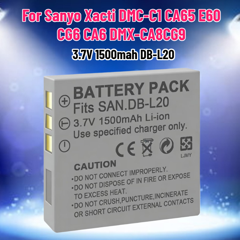 Drones - 3.7V 1500mAh DB-L20 배터리 (산요 엑스액티
