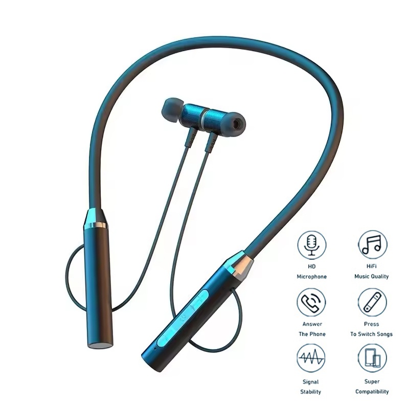 무선 블루투스 이어폰 넥밴드 헤드폰 게임용 스테레오 스 - Magnetic Neckband Sports Earphones 리뷰 및 가격