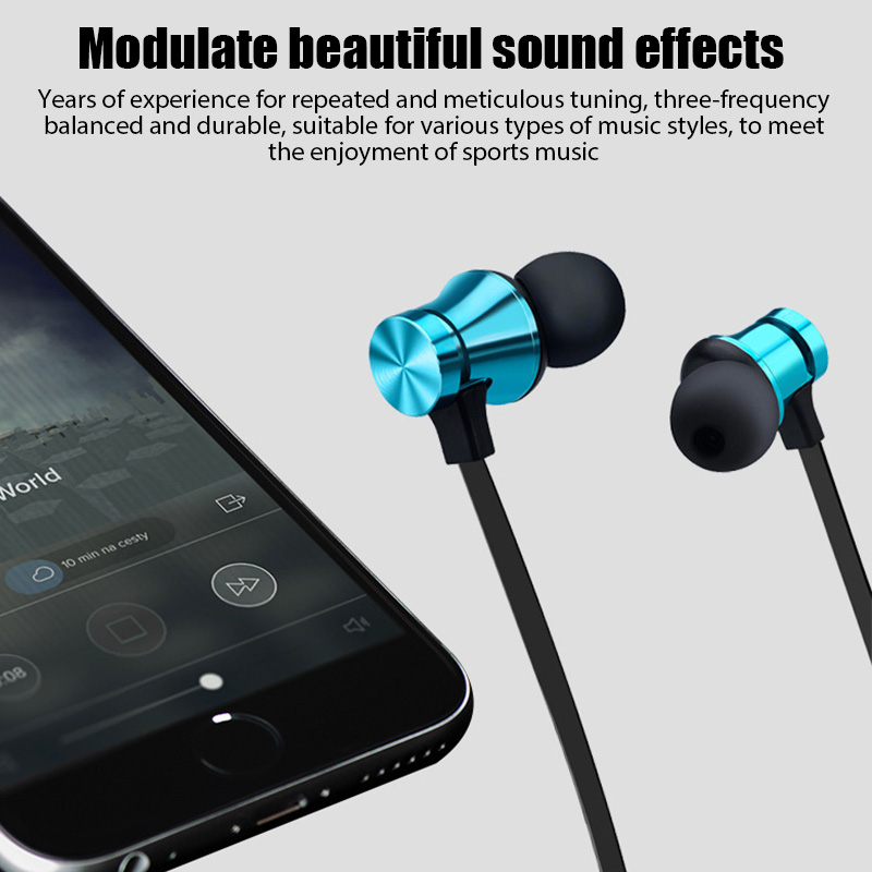 새로운 블루투스 4.2 무선 스포츠 넥밴드 헤드셋 방수 - Magnetic Neckband Sports Earphones 리뷰 및 가격