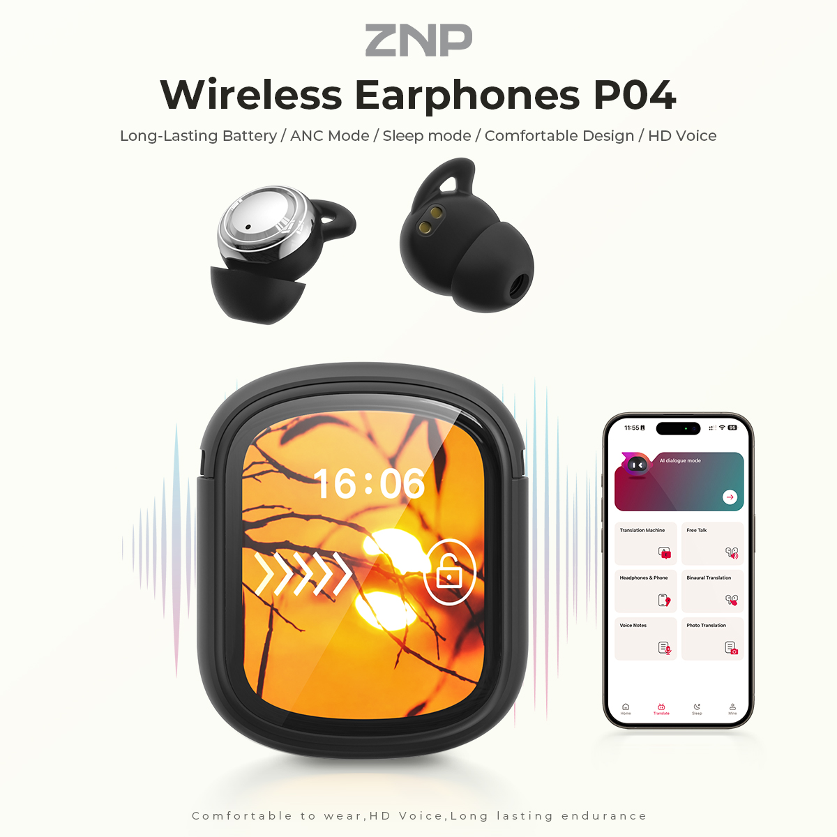 ZNP P04 수면 보조 이어버드 액티브 노이즈 캔슬링 - Sleep Mask Headphones Bluetooth 리뷰 및 가격