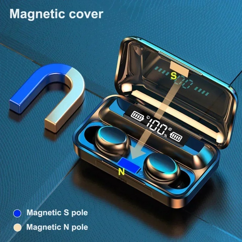 새로운 F9 블루투스 헤드폰 9D 스테레오 고음질 스포 - Tws Earbuds Bluetooth 5.3 리뷰 및 가격