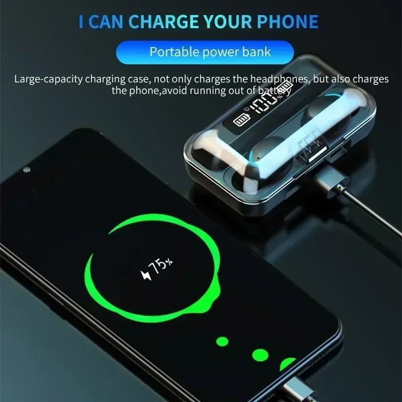 새로운 F9 블루투스 헤드폰 9D 스테레오 고음질 스포 - Tws Earbuds Bluetooth 5.3 리뷰 및 가격