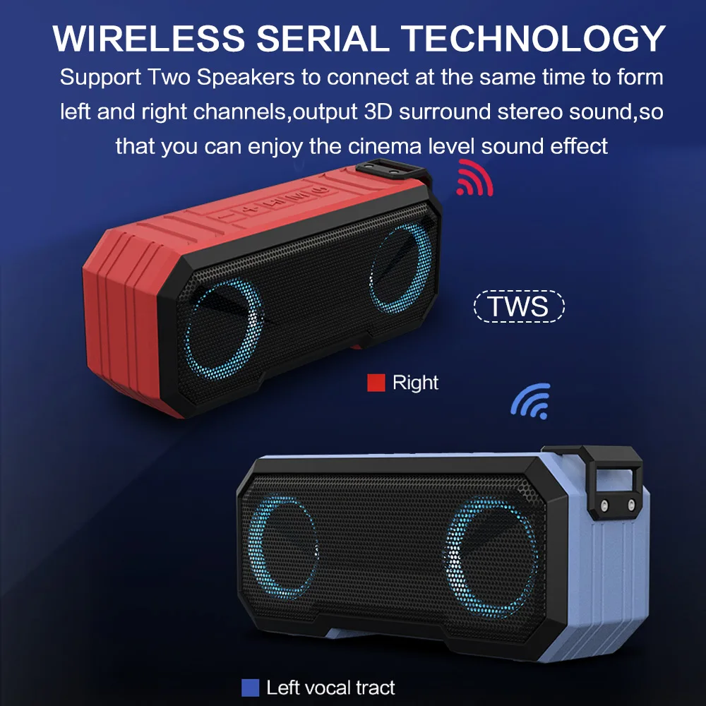 휴대용 블루투스 스피커 무선 플래시 라이트 스피커 TW - Portable Bluetooth Speaker Waterproof Ipx7 리뷰 및 가격